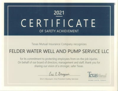 Felder Water Well - Water Well & Pump Service